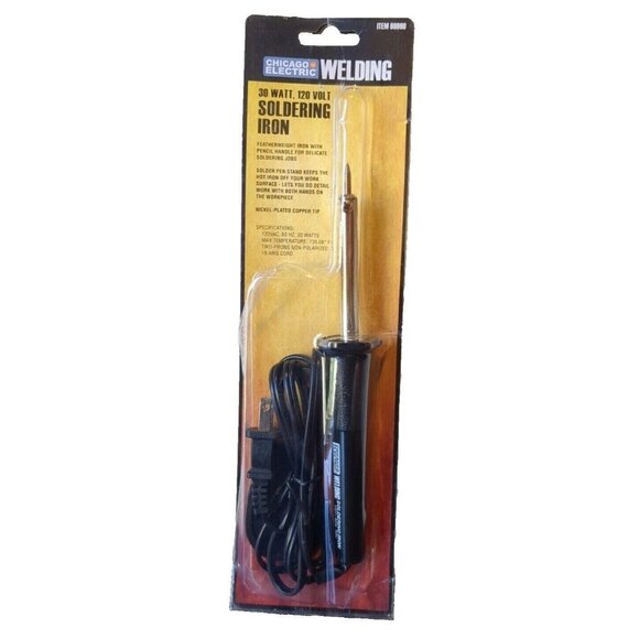 Welding 30 Watt 120 Volt Soldering Iron -Nickle Plated Copper Tip- Item #69060 - Picture 1 of 1
